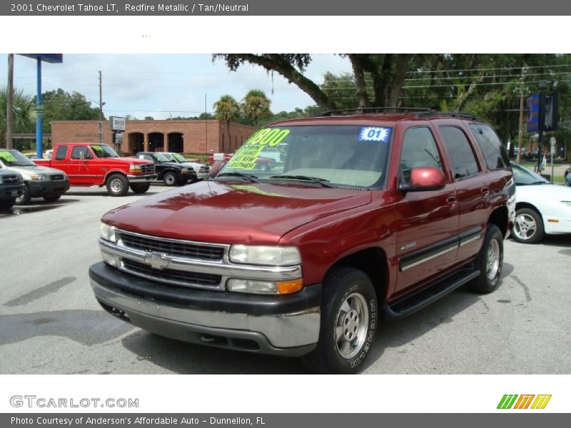 Redfire Metallic / Tan/Neutral 2001 Chevrolet Tahoe LT