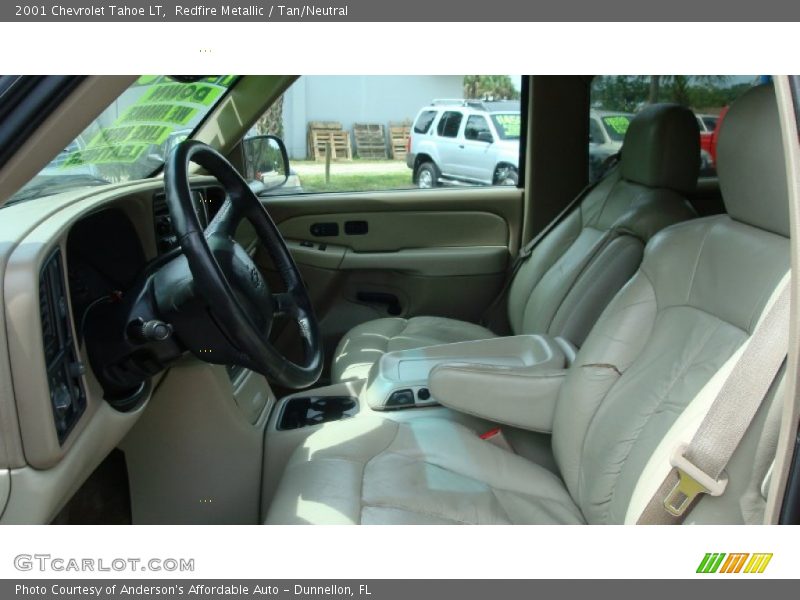 Redfire Metallic / Tan/Neutral 2001 Chevrolet Tahoe LT