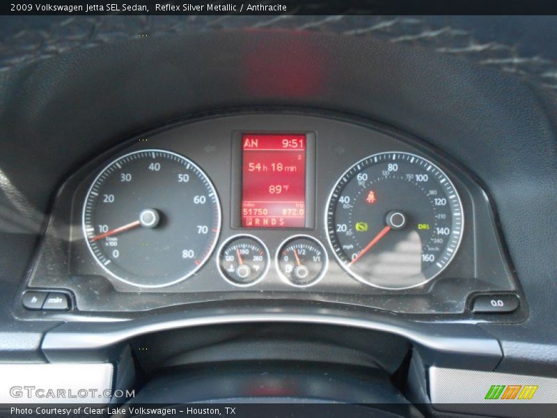 Reflex Silver Metallic / Anthracite 2009 Volkswagen Jetta SEL Sedan