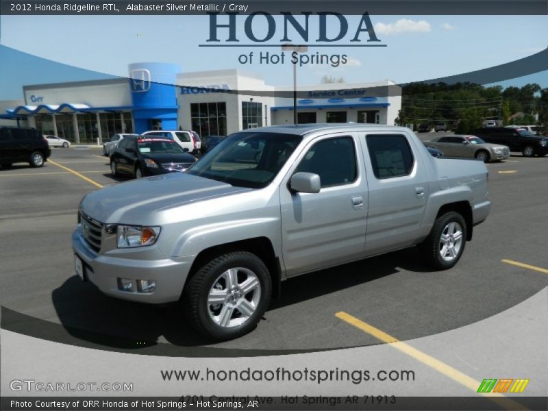 Alabaster Silver Metallic / Gray 2012 Honda Ridgeline RTL
