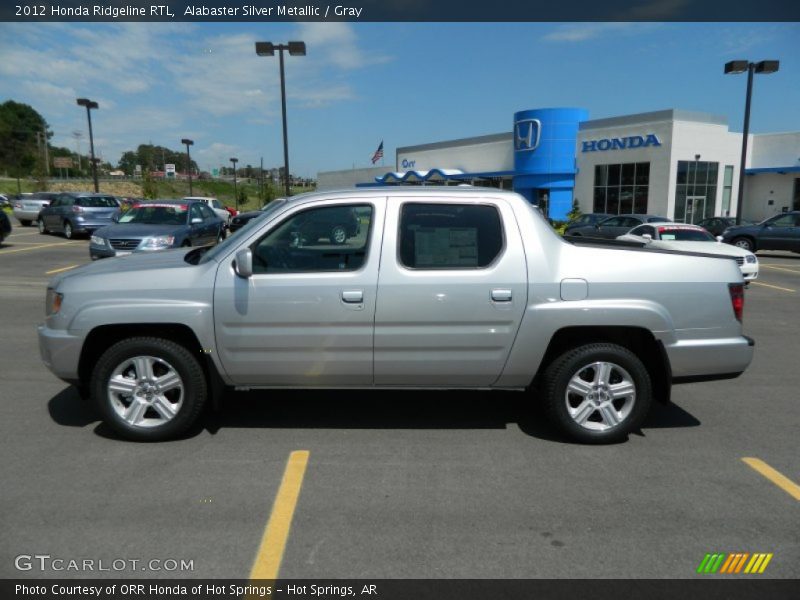 Alabaster Silver Metallic / Gray 2012 Honda Ridgeline RTL