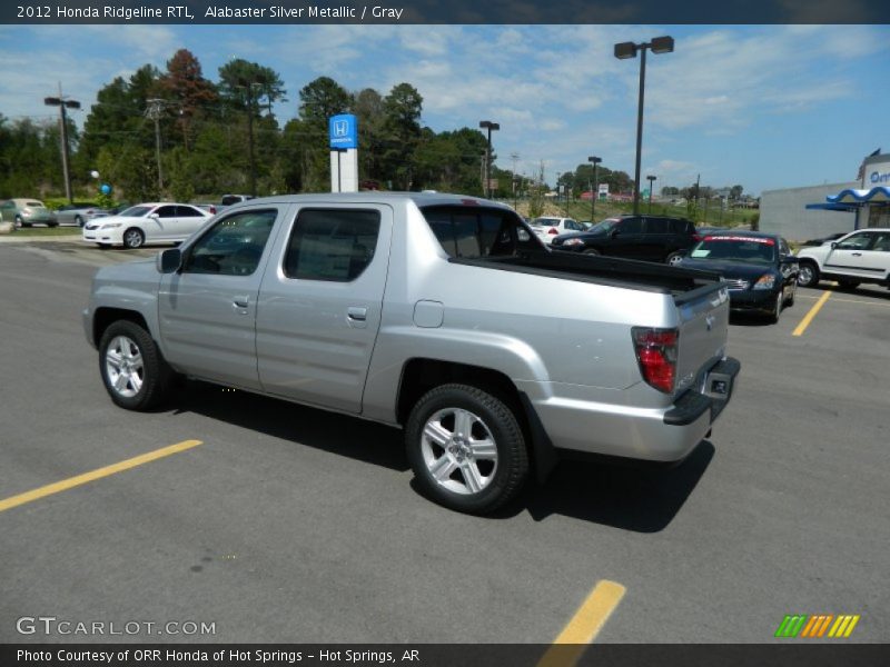 Alabaster Silver Metallic / Gray 2012 Honda Ridgeline RTL