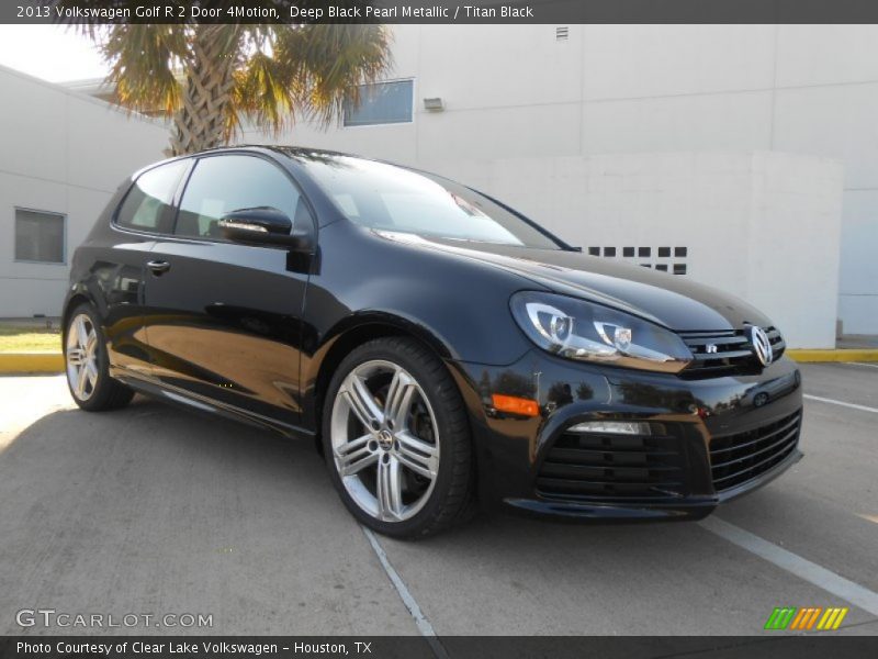 Deep Black Pearl Metallic / Titan Black 2013 Volkswagen Golf R 2 Door 4Motion