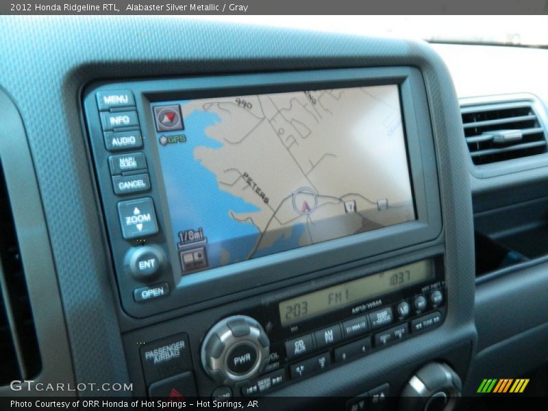 Alabaster Silver Metallic / Gray 2012 Honda Ridgeline RTL