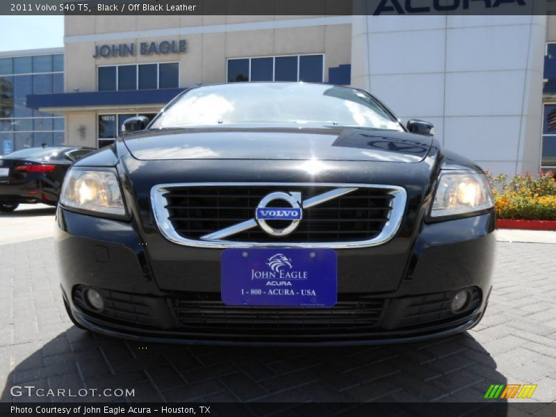 Black / Off Black Leather 2011 Volvo S40 T5