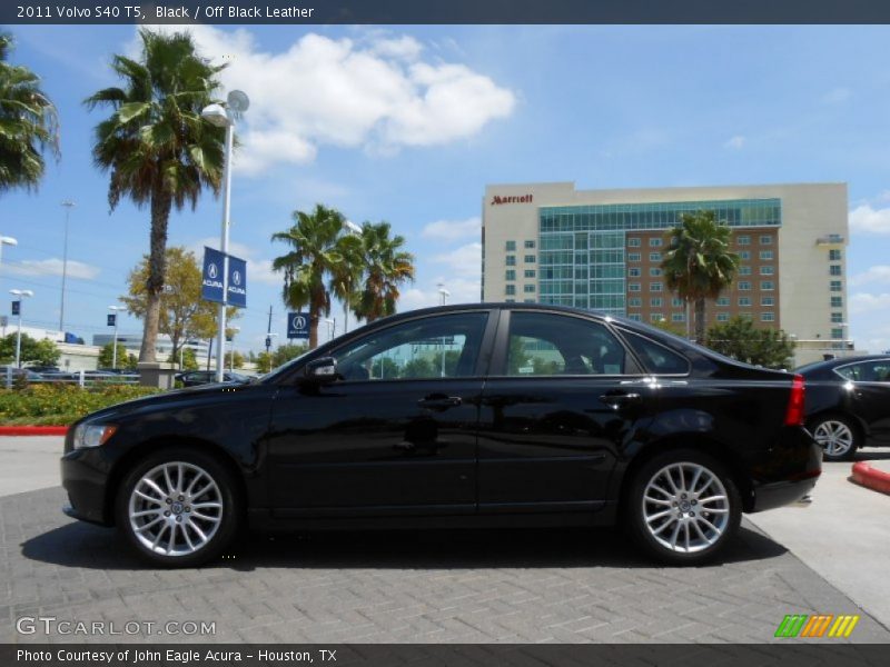 Black / Off Black Leather 2011 Volvo S40 T5