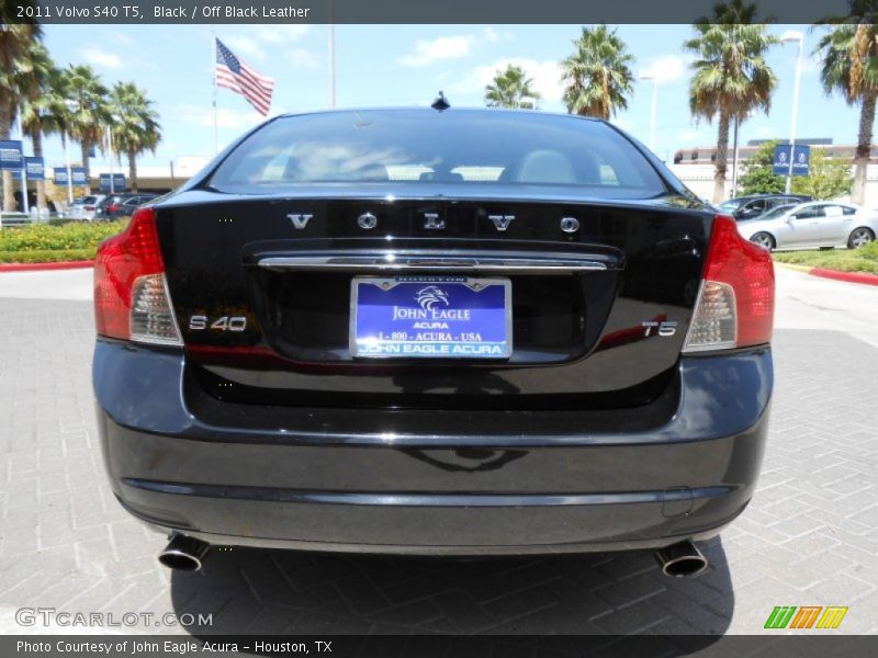 Black / Off Black Leather 2011 Volvo S40 T5