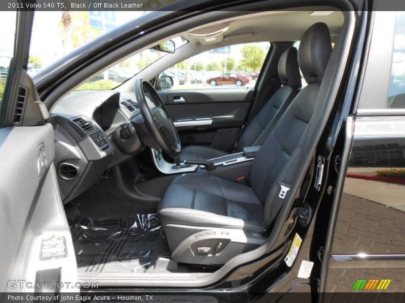 Black / Off Black Leather 2011 Volvo S40 T5