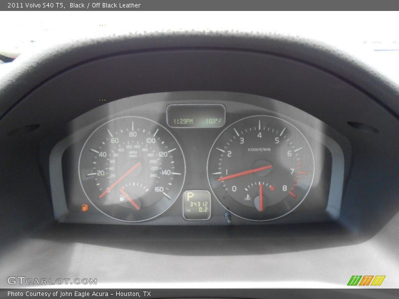 Black / Off Black Leather 2011 Volvo S40 T5