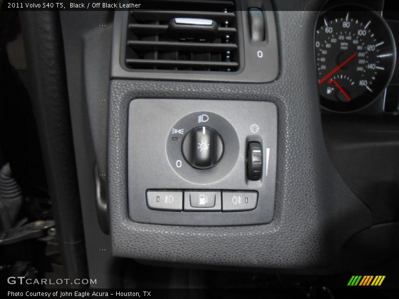 Black / Off Black Leather 2011 Volvo S40 T5