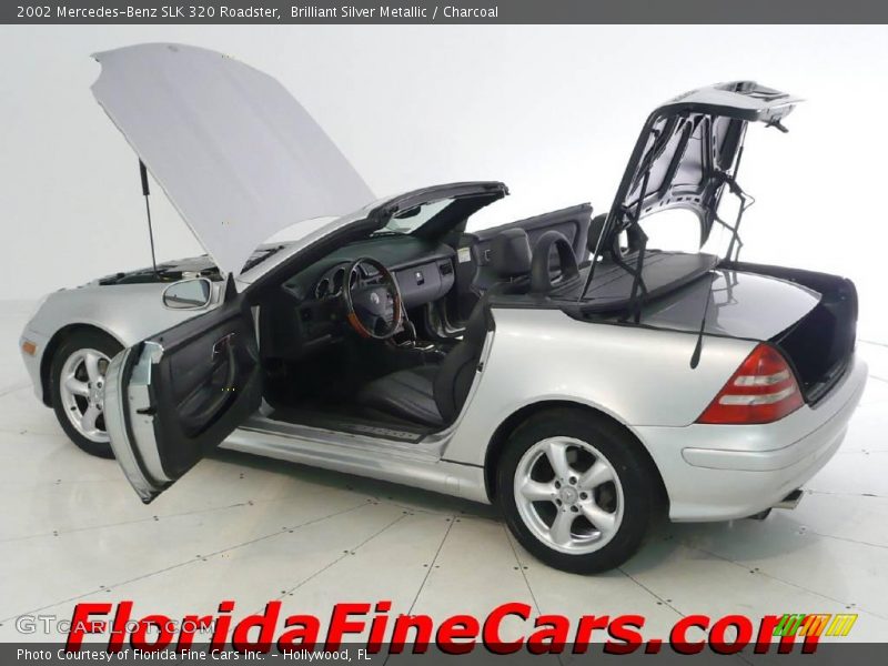 Brilliant Silver Metallic / Charcoal 2002 Mercedes-Benz SLK 320 Roadster