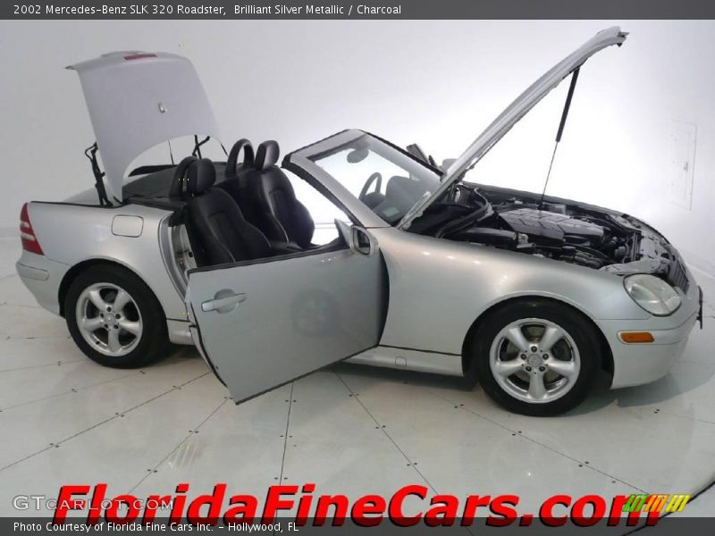 Brilliant Silver Metallic / Charcoal 2002 Mercedes-Benz SLK 320 Roadster