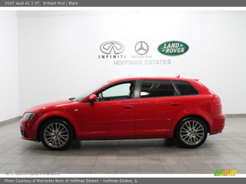 Brilliant Red / Black 2007 Audi A3 2.0T