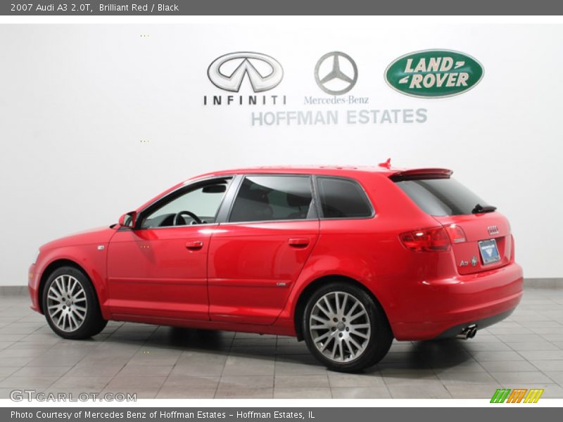 Brilliant Red / Black 2007 Audi A3 2.0T