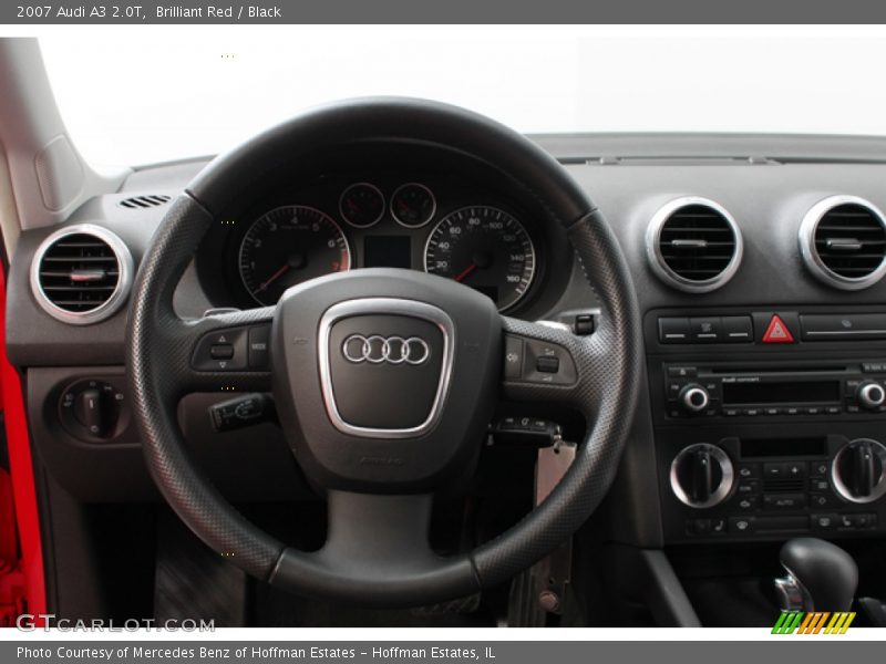 Brilliant Red / Black 2007 Audi A3 2.0T
