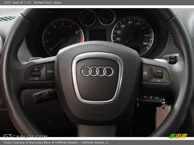 Brilliant Red / Black 2007 Audi A3 2.0T