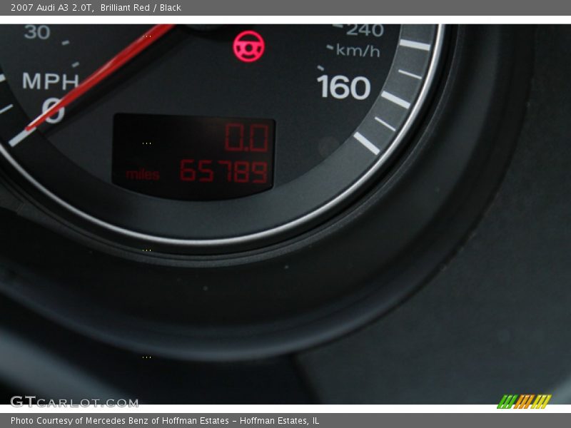 Brilliant Red / Black 2007 Audi A3 2.0T
