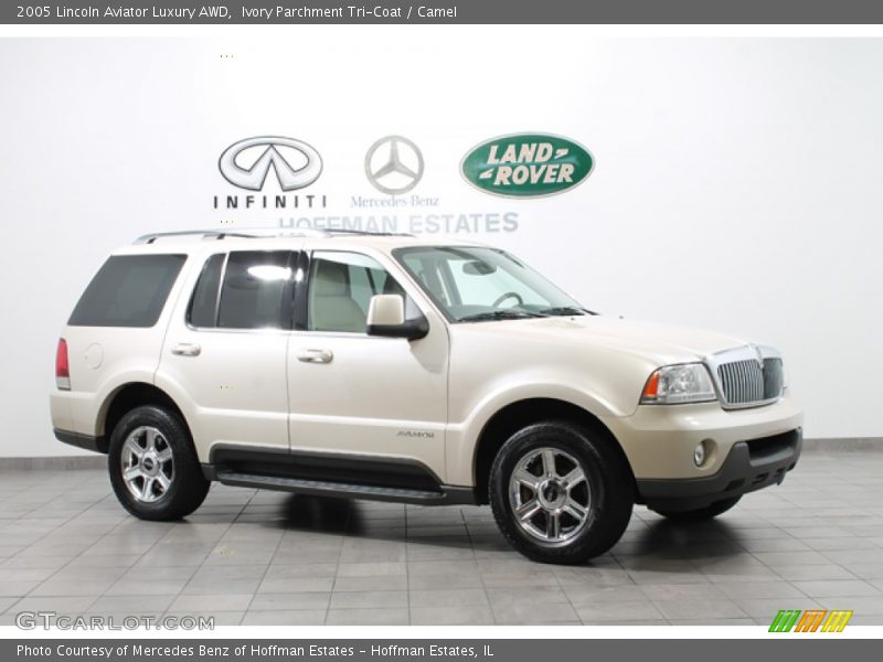 Ivory Parchment Tri-Coat / Camel 2005 Lincoln Aviator Luxury AWD