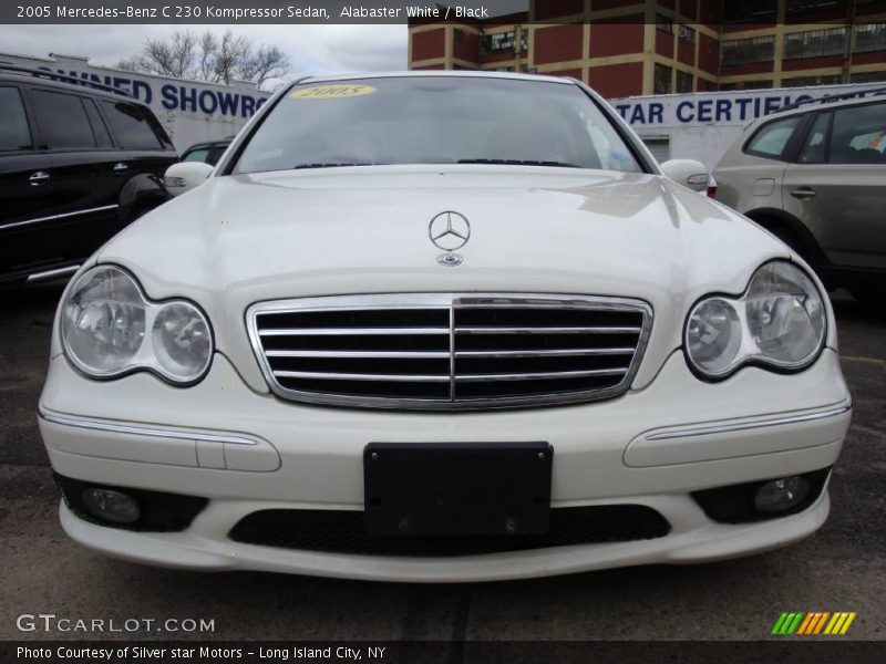 Alabaster White / Black 2005 Mercedes-Benz C 230 Kompressor Sedan