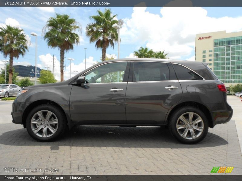 Grigio Metallic / Ebony 2012 Acura MDX SH-AWD Advance