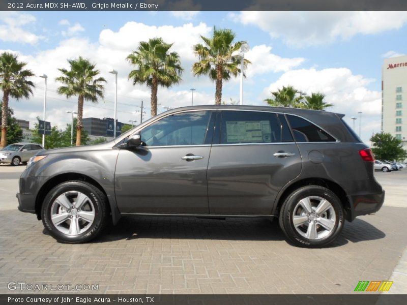 Grigio Metallic / Ebony 2012 Acura MDX SH-AWD