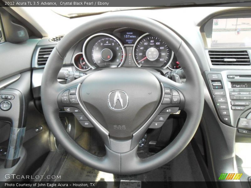 Crystal Black Pearl / Ebony 2012 Acura TL 3.5 Advance