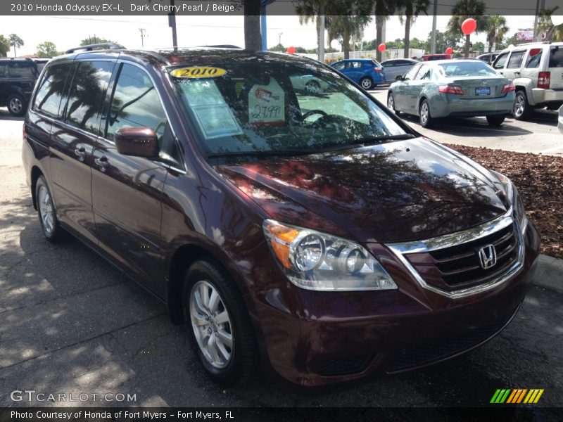 Dark Cherry Pearl / Beige 2010 Honda Odyssey EX-L