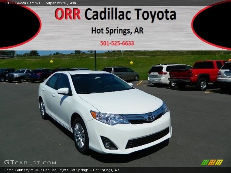 Super White / Ash 2012 Toyota Camry LE