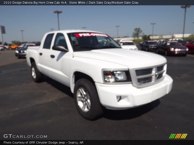 Stone White / Dark Slate Gray/Medium Slate Gray 2010 Dodge Dakota Big Horn Crew Cab 4x4