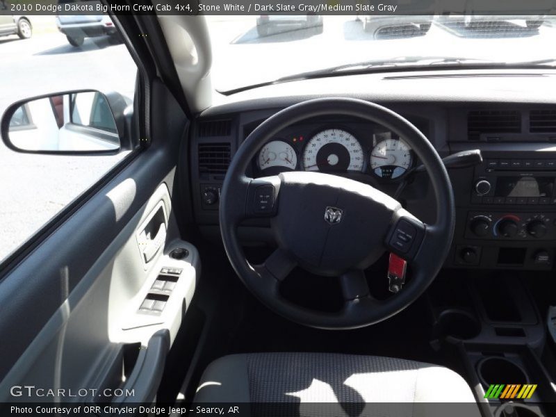 Stone White / Dark Slate Gray/Medium Slate Gray 2010 Dodge Dakota Big Horn Crew Cab 4x4