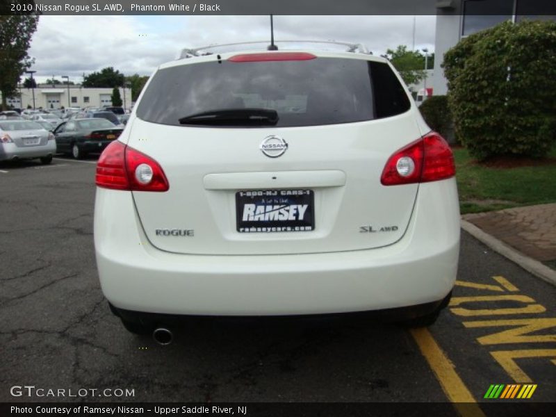 Phantom White / Black 2010 Nissan Rogue SL AWD