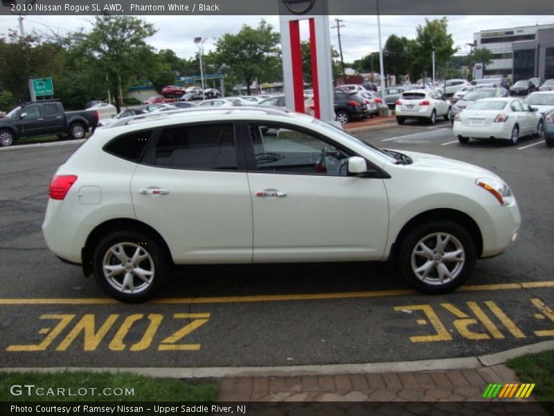 Phantom White / Black 2010 Nissan Rogue SL AWD