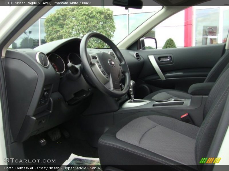 Phantom White / Black 2010 Nissan Rogue SL AWD