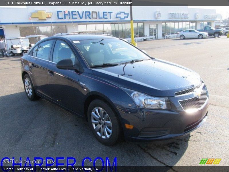 Imperial Blue Metallic / Jet Black/Medium Titanium 2011 Chevrolet Cruze LS