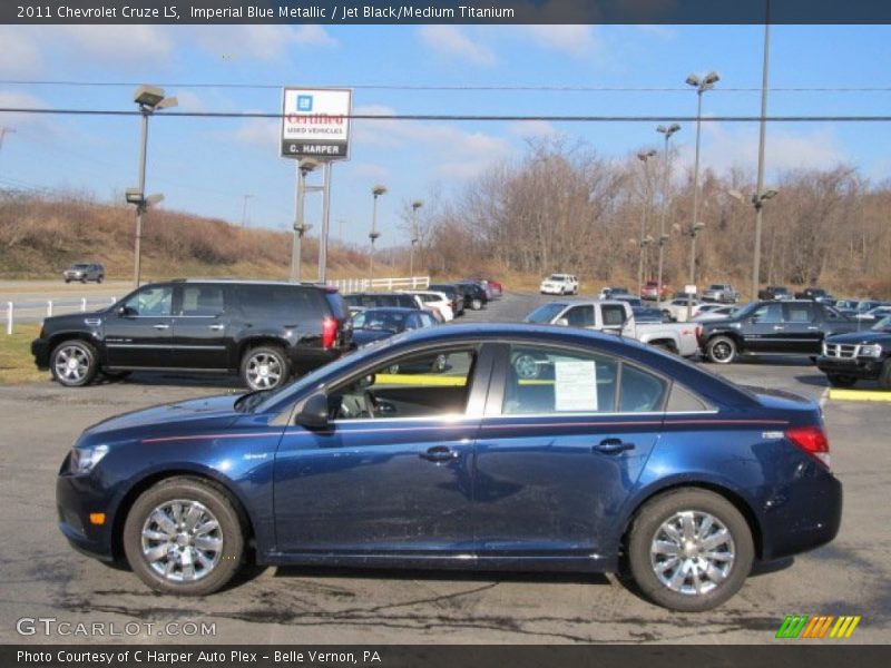 Imperial Blue Metallic / Jet Black/Medium Titanium 2011 Chevrolet Cruze LS