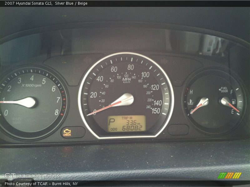Silver Blue / Beige 2007 Hyundai Sonata GLS