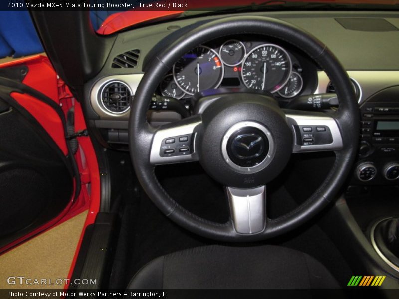 True Red / Black 2010 Mazda MX-5 Miata Touring Roadster