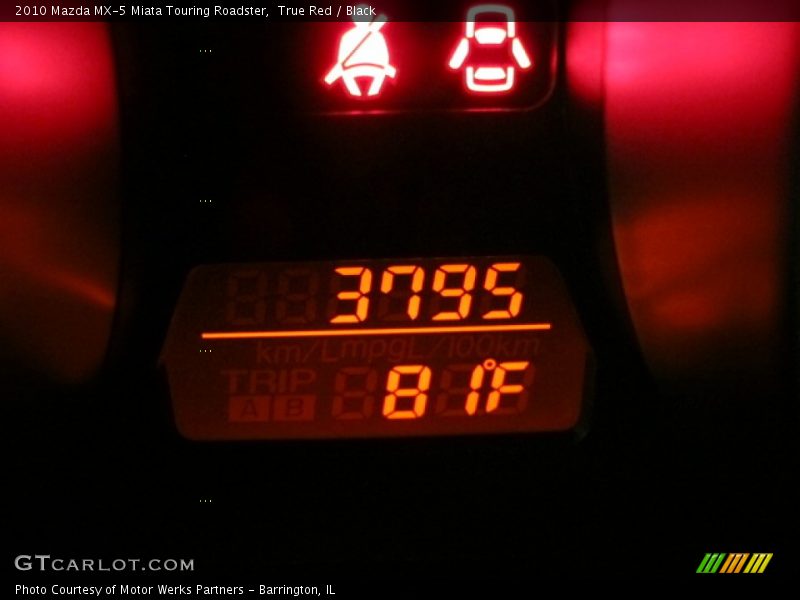 True Red / Black 2010 Mazda MX-5 Miata Touring Roadster