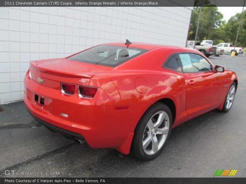 Inferno Orange Metallic / Inferno Orange/Black 2011 Chevrolet Camaro LT/RS Coupe