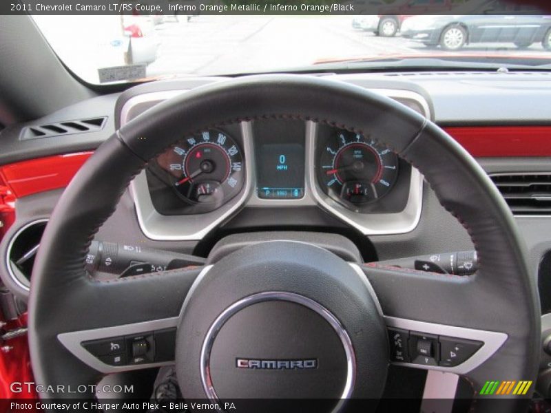 Inferno Orange Metallic / Inferno Orange/Black 2011 Chevrolet Camaro LT/RS Coupe