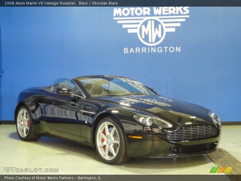 Black / Obsidian Black 2008 Aston Martin V8 Vantage Roadster
