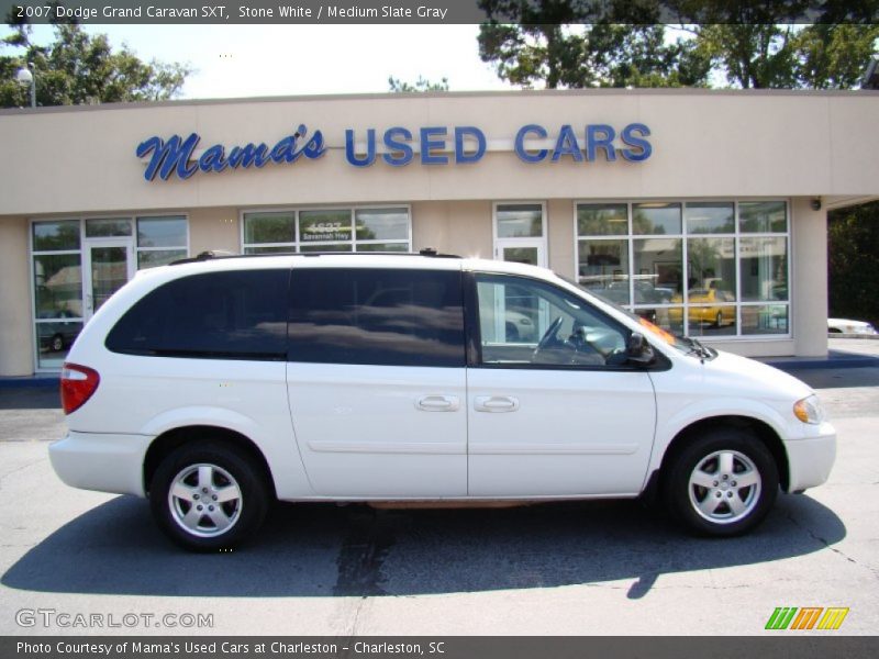 Stone White / Medium Slate Gray 2007 Dodge Grand Caravan SXT