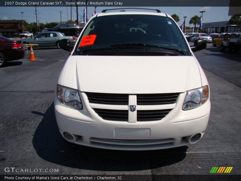 Stone White / Medium Slate Gray 2007 Dodge Grand Caravan SXT