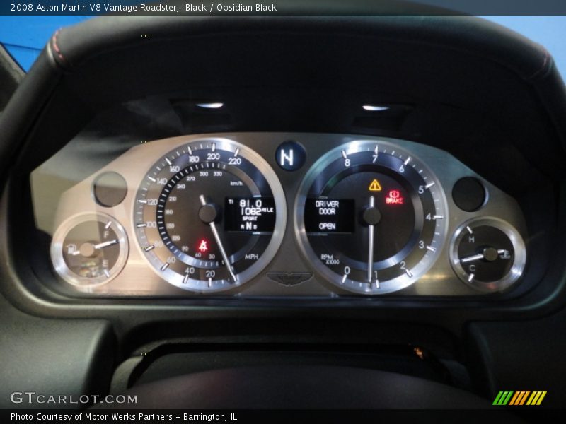  2008 V8 Vantage Roadster Roadster Gauges