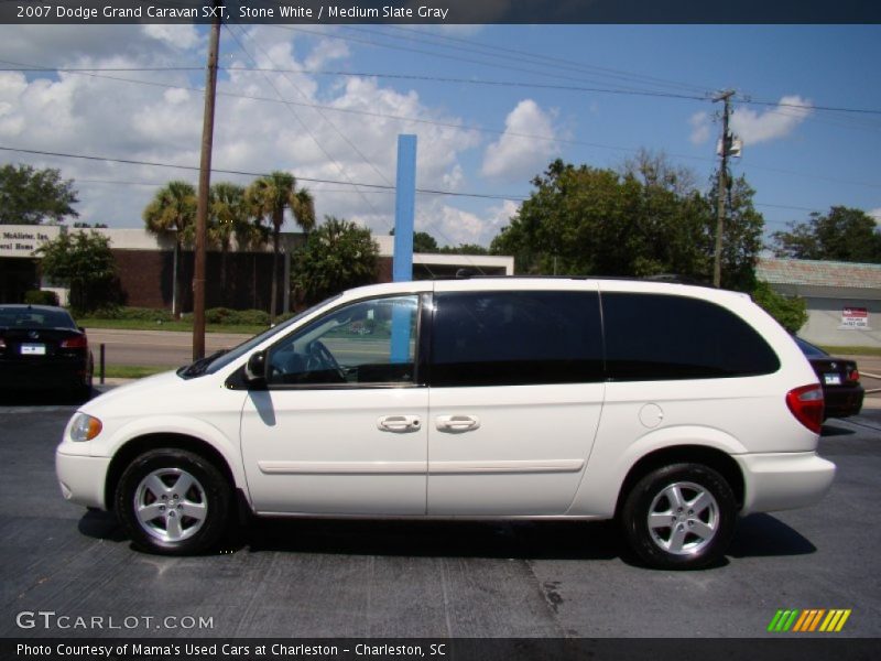 Stone White / Medium Slate Gray 2007 Dodge Grand Caravan SXT