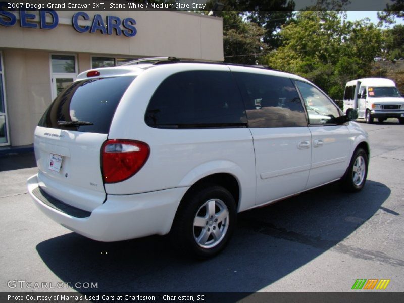 Stone White / Medium Slate Gray 2007 Dodge Grand Caravan SXT