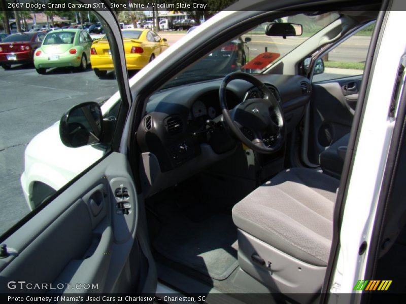 Stone White / Medium Slate Gray 2007 Dodge Grand Caravan SXT
