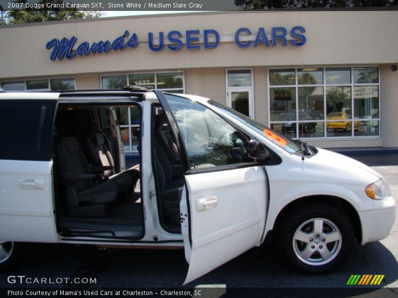 Stone White / Medium Slate Gray 2007 Dodge Grand Caravan SXT