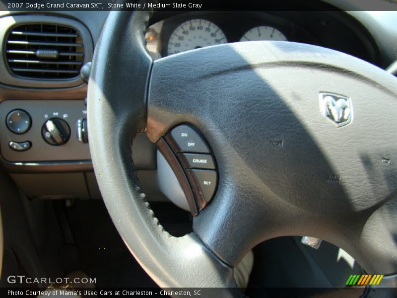 Stone White / Medium Slate Gray 2007 Dodge Grand Caravan SXT