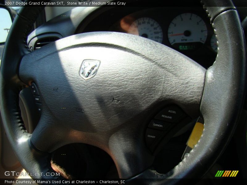 Stone White / Medium Slate Gray 2007 Dodge Grand Caravan SXT
